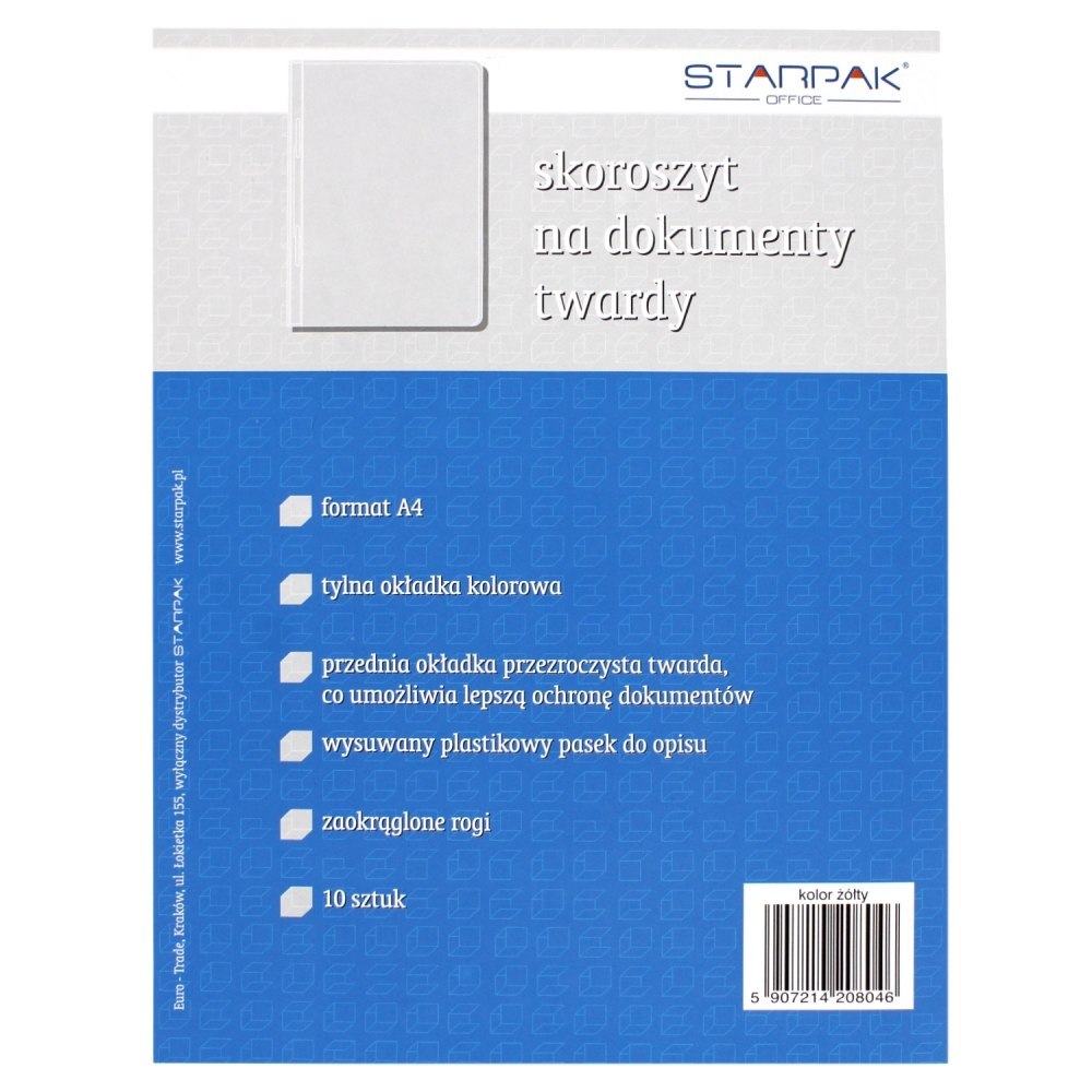 Aktenbuch aus Hart-PVC für Dokumente im A4-Format, gelb, STARPAK 151419